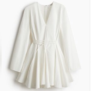 H&M Edition White V-Neck Mini Dress